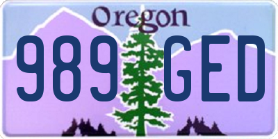 OR license plate 989GED