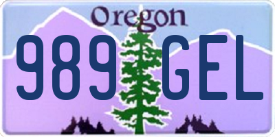 OR license plate 989GEL