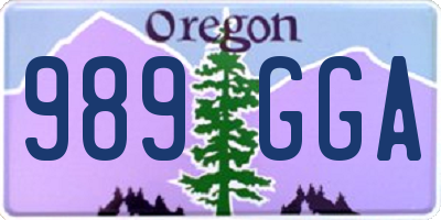 OR license plate 989GGA