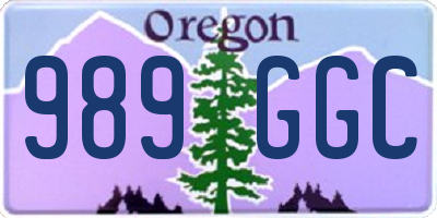 OR license plate 989GGC