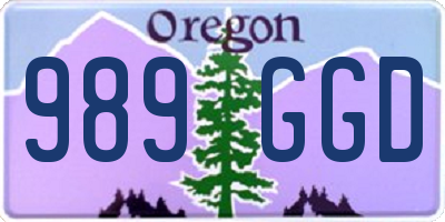 OR license plate 989GGD