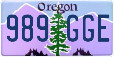 OR license plate 989GGE