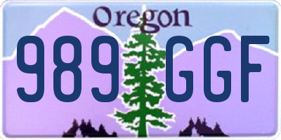 OR license plate 989GGF