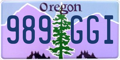 OR license plate 989GGI