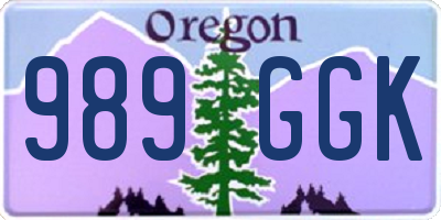 OR license plate 989GGK