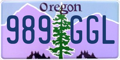 OR license plate 989GGL