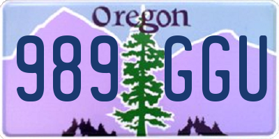 OR license plate 989GGU