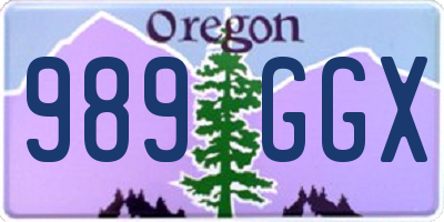 OR license plate 989GGX