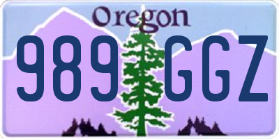 OR license plate 989GGZ
