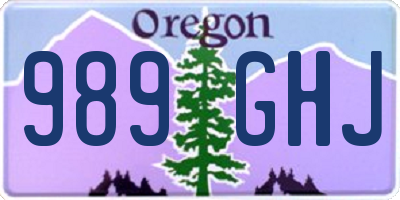 OR license plate 989GHJ