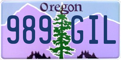 OR license plate 989GIL