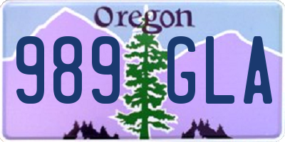 OR license plate 989GLA