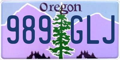 OR license plate 989GLJ