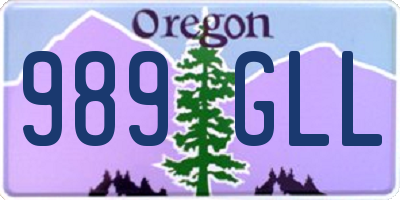 OR license plate 989GLL