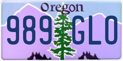 OR license plate 989GLO