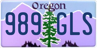 OR license plate 989GLS