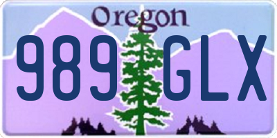 OR license plate 989GLX