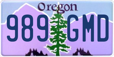 OR license plate 989GMD