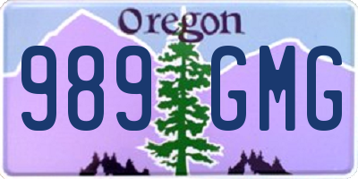 OR license plate 989GMG