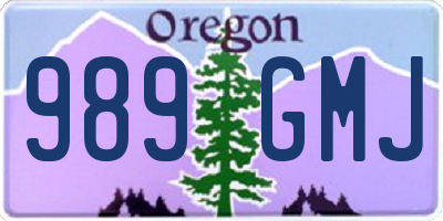 OR license plate 989GMJ