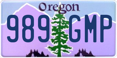 OR license plate 989GMP