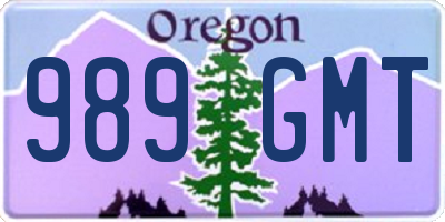 OR license plate 989GMT