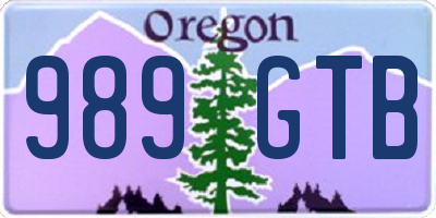OR license plate 989GTB