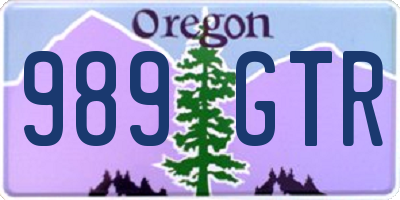 OR license plate 989GTR