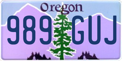 OR license plate 989GUJ