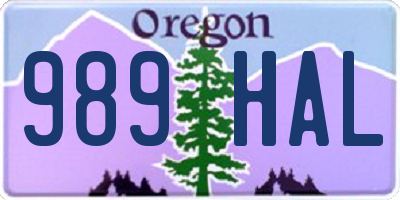 OR license plate 989HAL