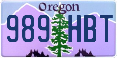OR license plate 989HBT
