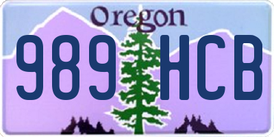 OR license plate 989HCB
