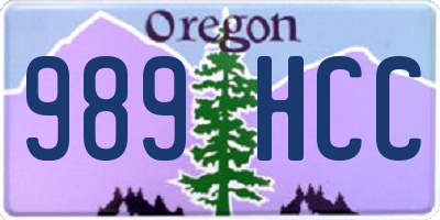 OR license plate 989HCC