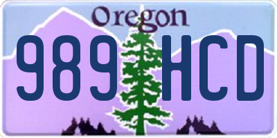 OR license plate 989HCD