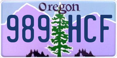 OR license plate 989HCF