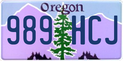 OR license plate 989HCJ