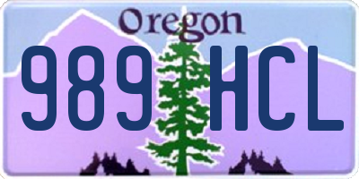 OR license plate 989HCL