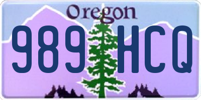 OR license plate 989HCQ