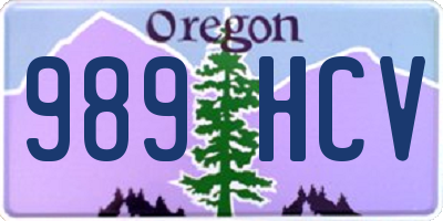 OR license plate 989HCV