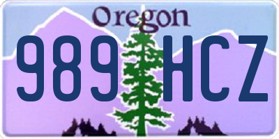 OR license plate 989HCZ