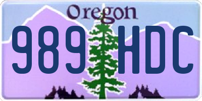OR license plate 989HDC