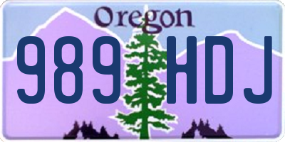 OR license plate 989HDJ