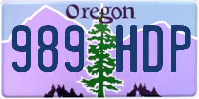 OR license plate 989HDP