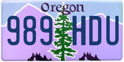 OR license plate 989HDU
