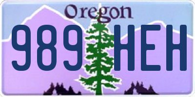 OR license plate 989HEH