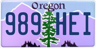 OR license plate 989HEI