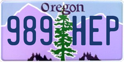 OR license plate 989HEP