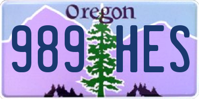 OR license plate 989HES