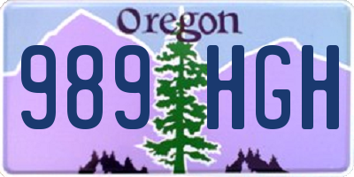OR license plate 989HGH