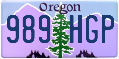 OR license plate 989HGP